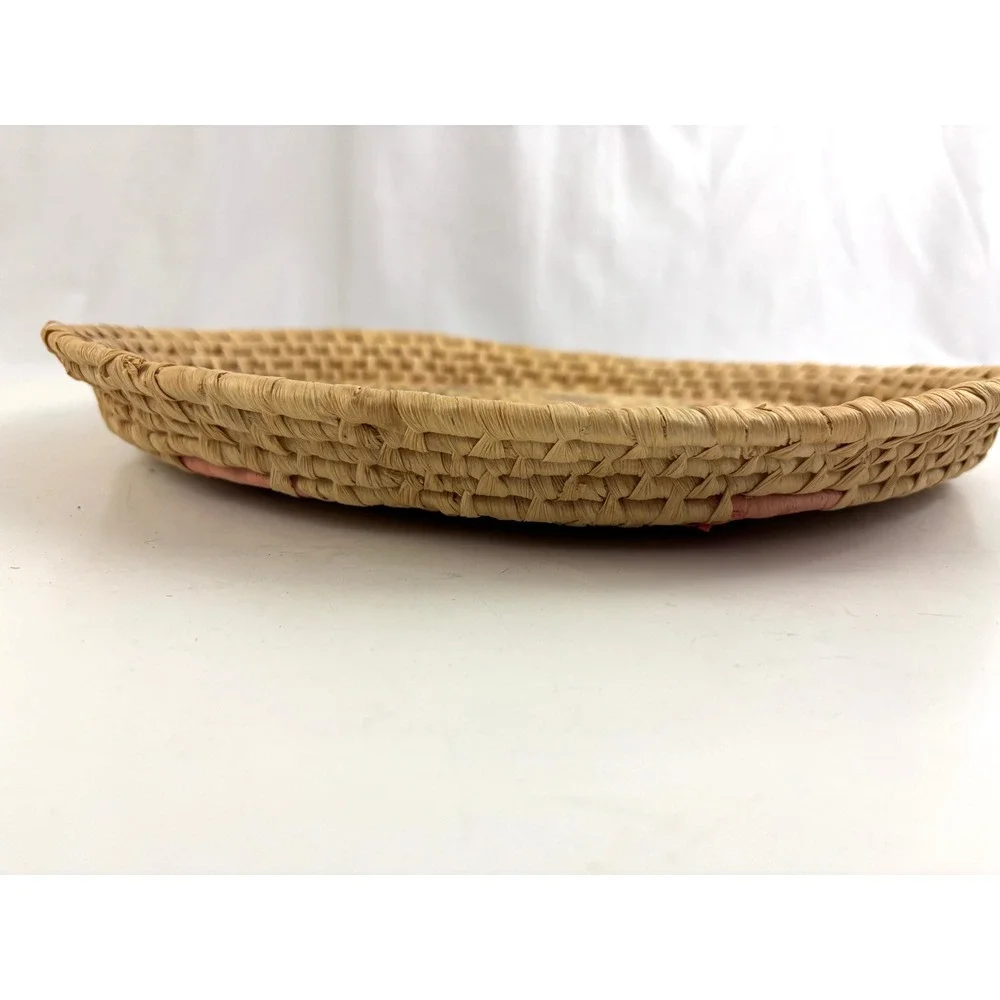Vtg Southwest Native American Style‎ Basket Tray Papago Tohono Oodham Woven 16